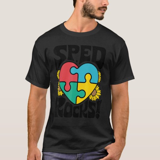 SPED Rocks Special Education Teacher Speducator Wo T-shirt (Voorkant)