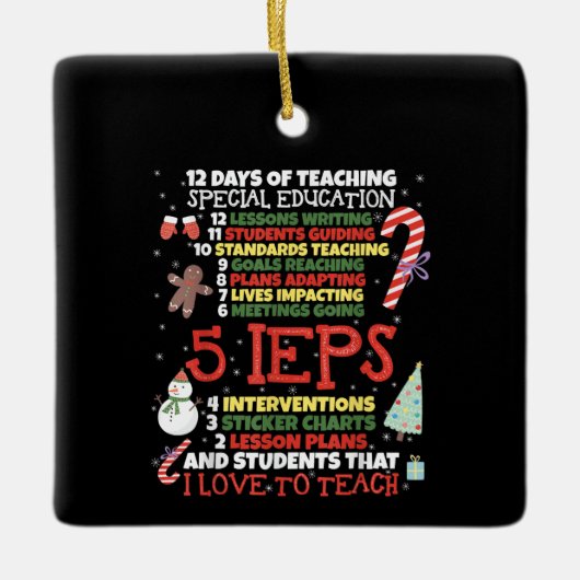 SPED School T-shirt Funny Special Education Teache Keramisch Ornament (Voorkant)
