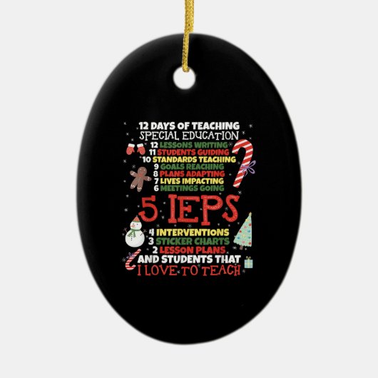 SPED School T-shirt Funny Special Education Teache Keramisch Ornament (Voorkant)