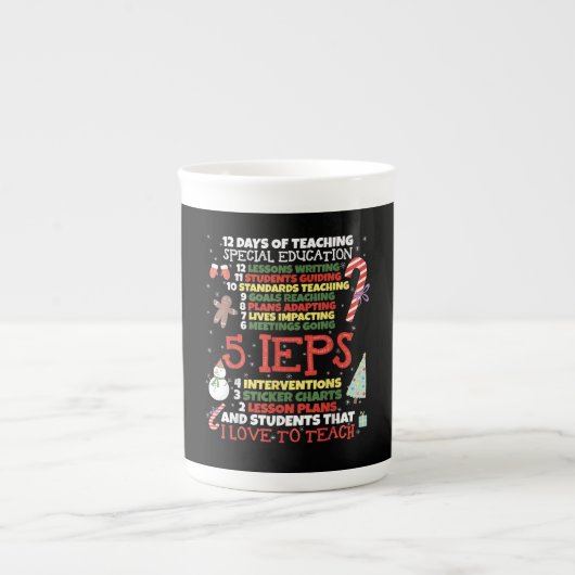 SPED School T-shirt Funny Special Education Teache Porselein Kop (Voorkant)