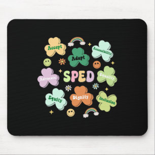 Sped Speciaal Onderwijs St Patricks Day Clover Spe Muismat