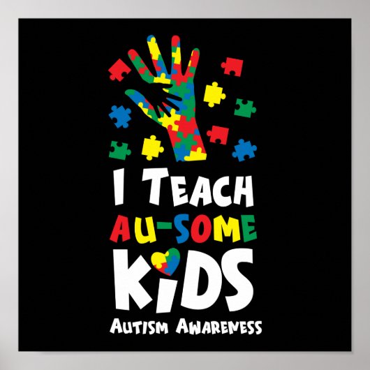 Sped Special Education I Teach Au-some Kids Poster (Voorkant)