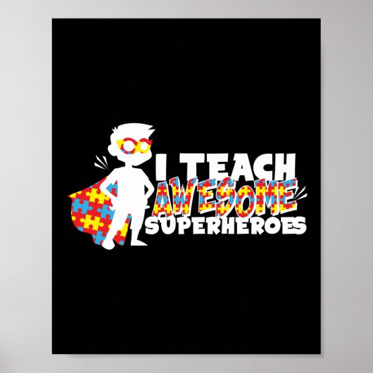 Sped Special Education I Teach Geweldige Superheld Poster (Voorkant)
