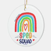 SPED Squad Colorful Chalk Modern Rainbow Keramisch Ornament (Links)