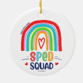 SPED Squad Colorful Chalk Modern Rainbow Keramisch Ornament (Achterkant)