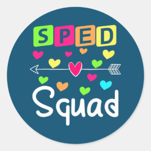 SPED Squad Special Education Teacher Cadeat SPED Ronde Sticker