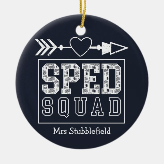 SPED Squad Special Education Teacher Personeelslid Keramisch Ornament (Voorkant)