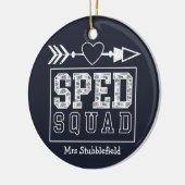SPED Squad Special Education Teacher Personeelslid Keramisch Ornament (Links)