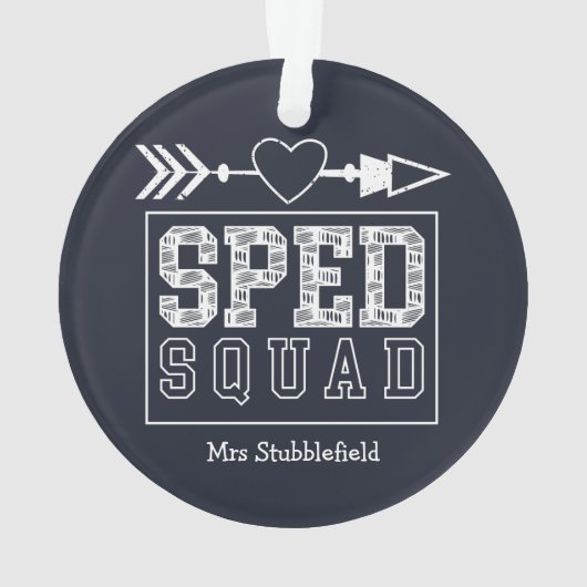 SPED Squad Special Education Teacher Personeelslid Ornament (achterkant)