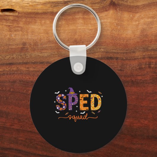 Sped Squad Team Special Education Teacher Hallowee Sleutelhanger (Voorkant)