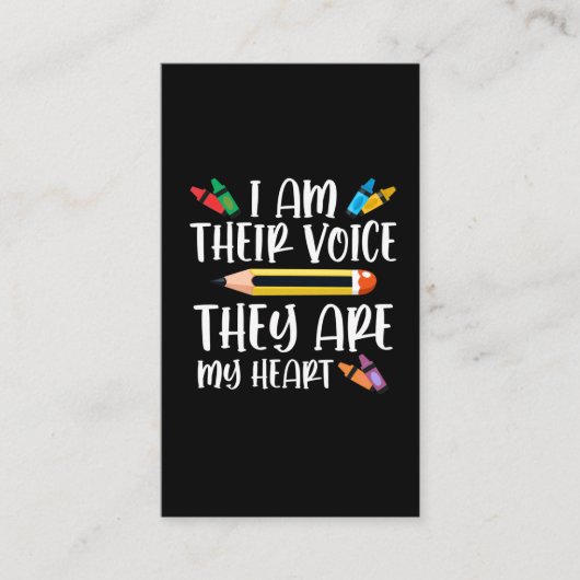 Sped Teacher Special Education Kinderen Terug naar Visitekaartje (Voorkant)