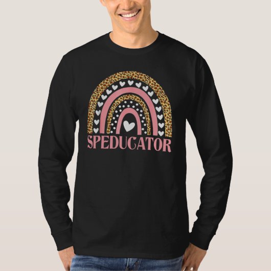 SPED teacher speducator heart speducator rainbow 1 T-shirt (Voorkant)