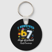 Sped Teacherlife I Survived 67 Days Of School Funn Sleutelhanger (Voorkant)