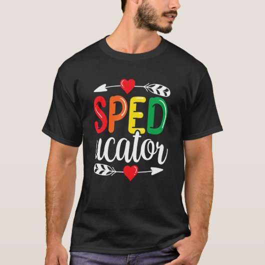 Sped Ucator Special Education Teacher Cute Sped Aw T-shirt (Voorkant)