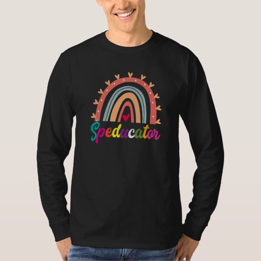 Speducator Boho Rainbow Special Needs Teacher SPED T-shirt (Voorkant)