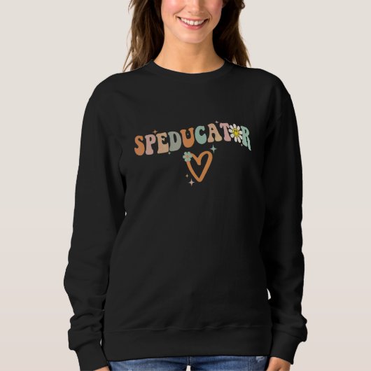 Speducator Hart Retro Speciaal Onderwijs Leraar S Trui (Voorkant)