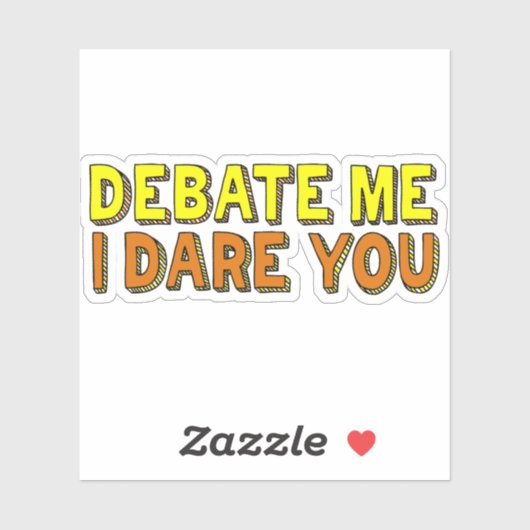 Speech and Debate Team Funny Retro Text Custom Sticker (Vel)