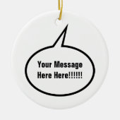 Speech-ballon Keramisch Ornament (Voorkant)