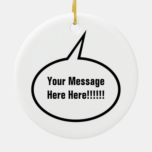 Speech-ballon Keramisch Ornament (Achterkant)