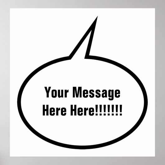 Speech-ballon Poster (Voorkant)