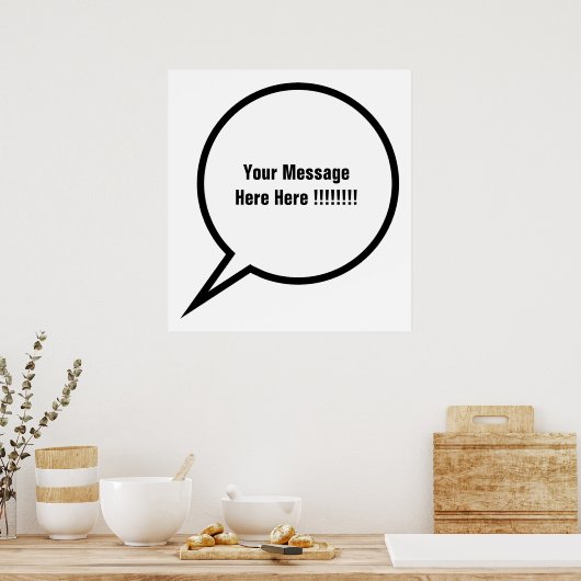 Speech-ballon Poster (Keuken)