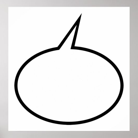 Speech-ballon Poster (Voorkant)