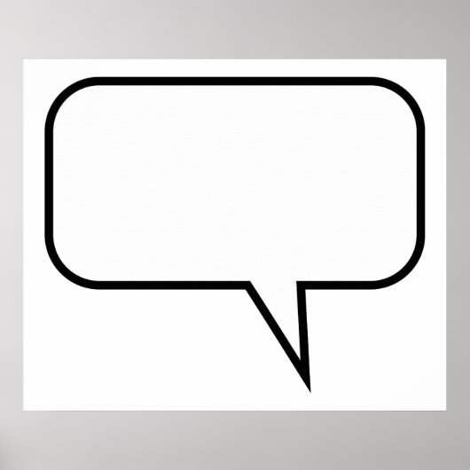 Speech-ballon Poster (Voorkant)
