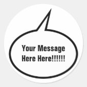 Speech-ballon Ronde Sticker (Voorkant)