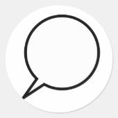 Speech-ballon Ronde Sticker (Voorkant)