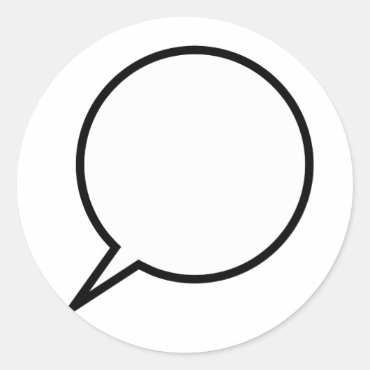 Speech-ballon Ronde Sticker (Voorkant)