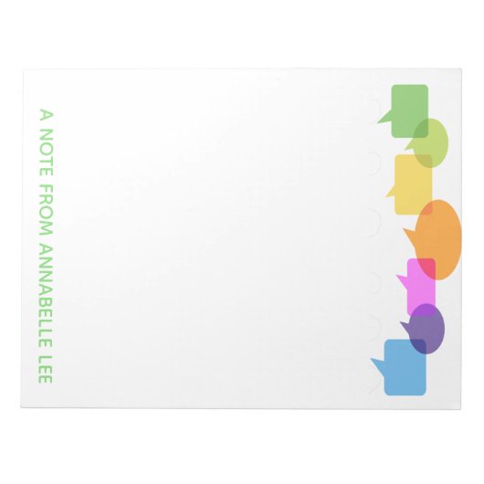 Speech Balloons Notitieblok (Voorkant)