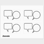Speech Balloons Rechthoekige Sticker (Vel)
