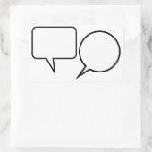 Speech Balloons Rechthoekige Sticker (Tas)