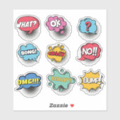 Speech beluistert dynamische kleurrijke vormenreek sticker (Vel)