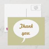 Speech Bubble Bedankt Briefkaarten Light Gold (Voorkant / Achterkant)