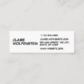 Speech Bubble Bericht Leuk Retro Stripboek Mini Visitekaartje (Achterkant)