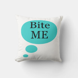 Speech Bubble Bite me Typografie Kussen