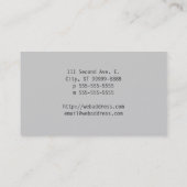 Speech Bubble Card [3d] faux Black flannel Visitekaartje (Achterkant)
