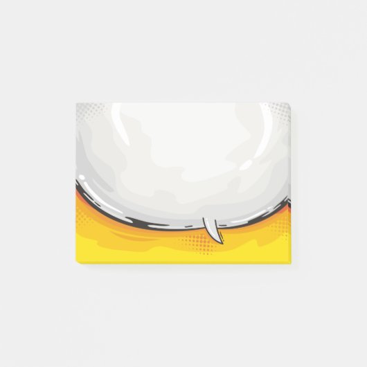 Speech Bubble Cartoon design Gele bkgd Post-it® Notes (Voorkant)