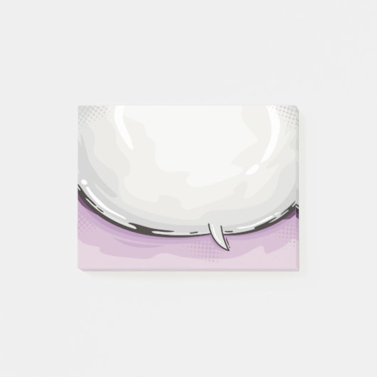 Speech Bubble Cartoon ontwerp Paarse bkgd Post-it® Notes (Voorkant)