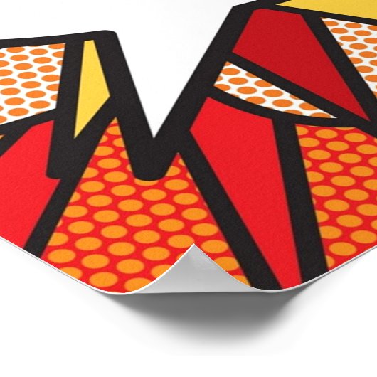 Speech Bubble Comic Book Flash Moderne Art Pop Cul Poster (Hoek)