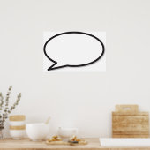 Speech Bubble Comic Book Moderne Art Pop Culture G Poster (Keuken)