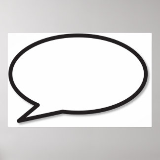 Speech Bubble Comic Book Moderne Art Pop Culture G Poster