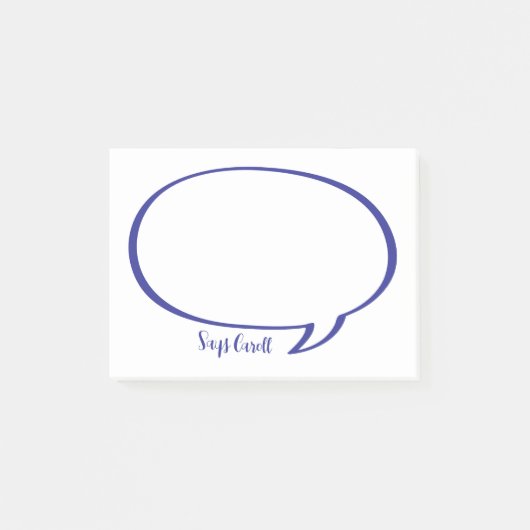 Speech Bubble Comic Gepersonaliseerde Post-it noti Post-it® Notes (Voorkant)