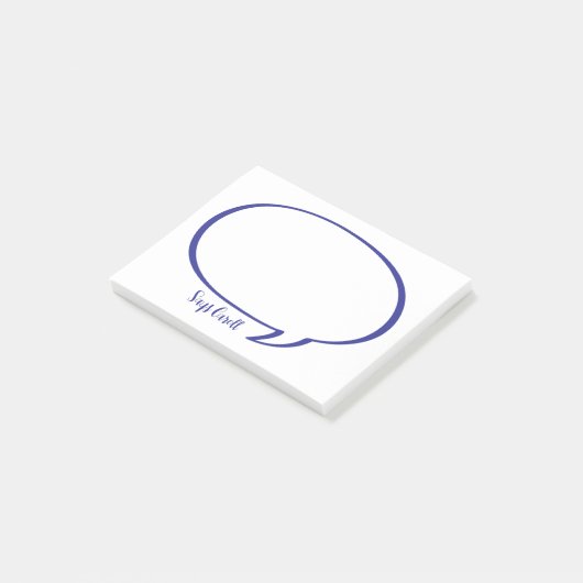 Speech Bubble Comic Gepersonaliseerde Post-it noti Post-it® Notes (Schuin)