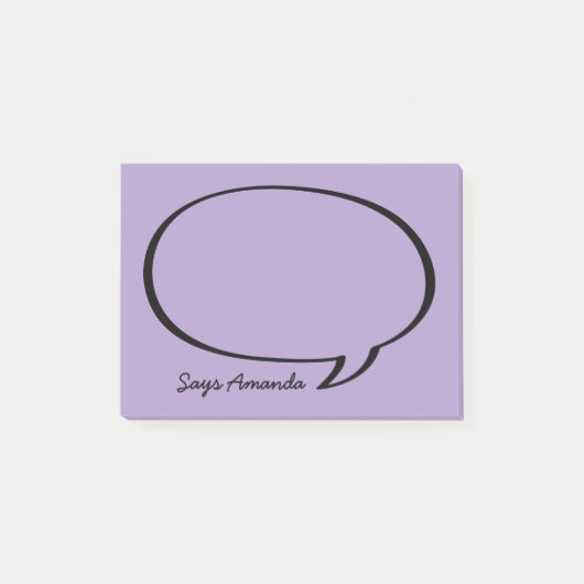 Speech Bubble Comic Gepersonaliseerde Post-it noti Post-it® Notes (Voorkant)
