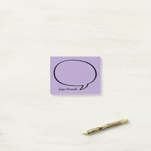 Speech Bubble Comic Gepersonaliseerde Post-it noti Post-it® Notes (Op bureau)