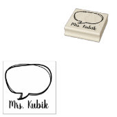 Speech Bubble Custom Teacher Stamp Rubberstempel (Gestempeld)