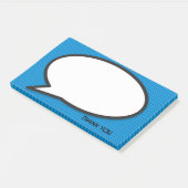 Speech Bubble Dank u leuke retro stripboek Post-it® Notes (Schuin)