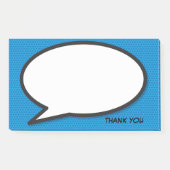 Speech Bubble Dank u leuke retro stripboek Post-it® Notes (Voorkant)